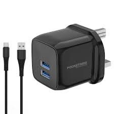 POCKETMINI TRAVEL CHARGER DUAL USB PORT